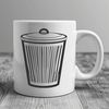 Household Waste Container Illustration A simple vector illustration of a standard household trash can with a lid.