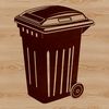 Minimalist Rubbish Bin Design A minimalist design of a rubbish bin with a removable top.