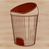 Simple Digital Trash Can Icon A simple illustrated trash can with a lid, ideal for digital designs and cutting machines.