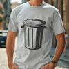 Eco-Friendly Waste Container Illustration A simple illustration of a trash can with a lid, suitable for use in digital designs.