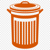 Minimalist Trash Can Design A simple, minimalist design of a trash can, suitable for vector art and clipart.