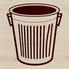 Simple SVG Waste Bin Design A simple vector illustration of a trash can, suitable for clip art and design projects.