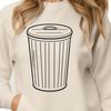 Beautiful Standard Bin Design A minimalist illustration of a standard trash can with a lid.