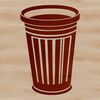 Household Waste Receptacle Icon An icon representation of a household waste receptacle.