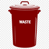 Elegant Trash Can Icon Illustration of a standard trash can with a lid, suitable for vector graphics projects.