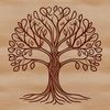 Stylized Tree Graphic Vector Design A stylized tree graphic suitable for vector design and cutting machine projects.