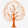 Tree Silhouette Design An editable vector design featuring a single tree element for graphic projects.