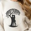 Couple's Union Emblem An ornate design featuring an emblematic tree surrounded by foliage, representing the union of two people in love.