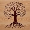 Stylized Tree Design Element A stylized illustration of a tree, suitable for vector graphics and digital design projects.