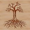 Tree Clip Art Design Vector A detailed illustration of a tree with branches and foliage, suitable for vector design and cutting machine projects.