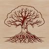Nature's Beauty SVG Outline An intricate SVG design featuring the outline of a tree, ideal for cutting machines like Cricut or laser cutters.