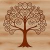 Minimalist Tree Graphic SVG Design A minimalist outline style tree graphic, ideal for cutting machine stencils or laser cutter designs.