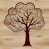 Free Tree Illustration Download A detailed illustration of a tree with roots and branches, suitable for vector design and cutting machine projects.