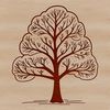 Whimsical Nature Illustration SVG A detailed illustration of a tree in various forms and formats, suitable for digital crafting and design.