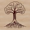 A detailed illustration of a tree in various formats, including vector art, available for download and use in projects.
