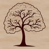 A simple vector illustration of a tree with branches and foliage, suitable for digital use in graphic design projects.