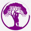 Embracing Love Under the Branch An abstract design featuring a couple embracing under the canopy of a single tree branch, representing affection and unity.