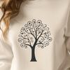 Beautiful Tree Outline An editable outline drawing of a tree suitable for various design applications.