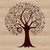 A stylized illustration of a tree with roots and branches, suitable for digital design projects.