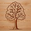 Nature's Beauty Tree Illustration A detailed illustration of a tree with branches and leaves, suitable for vector graphics and cutting machine designs.