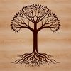A simple illustration of a tree in a vector format.
