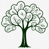 A detailed illustration of a tree in vector format, suitable for digital design projects and cutting machine applications.