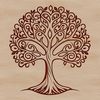 A detailed illustration of a tree, created as scalable vector graphics (SVG) for easy editing and customization.
