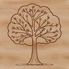 An illustration of a tree with detailed branches and leaves.