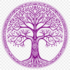 Whimsical Tree Clip Art Design Illustration of a tree in vector format suitable for cutting machines and crafting projects.