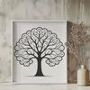 Whimsical Tree Design for Digital Projects A vector illustration of a tree with roots and branches, suitable for digital designs and crafts.