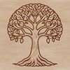 Free Tree Clip Art for Graphic Design A stylized illustration of a tree with detailed leaves and branches, suitable for use in graphic design projects.