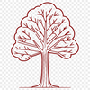 Free Clip Art Tree SVG File A stylized illustration of a tree with branches and leaves, suitable for use in digital design projects.