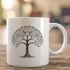 A high-quality SVG tree design suitable for digital cutting machines and craft projects.