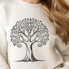 Beautiful Tree Silhouette A high-resolution vector illustration of a tree, suitable for commercial or personal use.