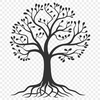 A stylized illustration of a tree with a simple trunk and branches.