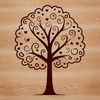 An SVG graphic representation of a tree with simple lines and shapes.