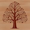 Beautiful Tree Graphic Clipart A stylized tree illustration designed as vector art.