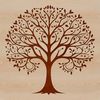 Delicate Tree Silhouette Vector Design Illustrated tree graphic design suitable for digital cutting machines like Cricut or laser cutter.