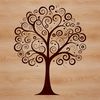 A digital representation of a tree in a scalable graphics format.