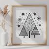 Beautiful Christmas Tree In PDF & PNG