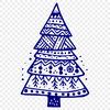 Ornate Christmas Tree In PNG