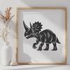 Stunning Triceratops In PDF & PNG