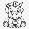 Baby Dinosaur Vector Image In SVG, PNG, PDF And DXF Formats