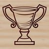 Beautiful Trophy Design for Digital Cutting Machines A 3D gold trophy with ribbons and a base, designed for vector art and digital cutting machines.