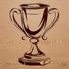 Trophy Icon Design SVG trophy icon featuring a classic sports award design.