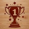 SVG trophy icon with gold medal design for sport and competition themes.