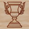 Vector graphic illustration of a trophy awarded in various sports competitions.
