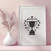 Unique Trophy Printable Artwork DXF - Free Download