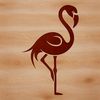 Free Vector Flamingo SVG Art A digital illustration of a single flamingo standing on one leg in a naturalistic pose.