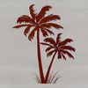 Tropical Palm Oasis Palm trees in a tropical setting, suitable for vector art and design projects.